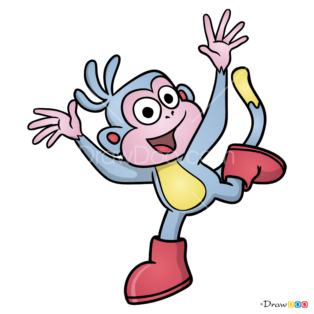 How to Draw Boots the Monkey, Dora and Friends